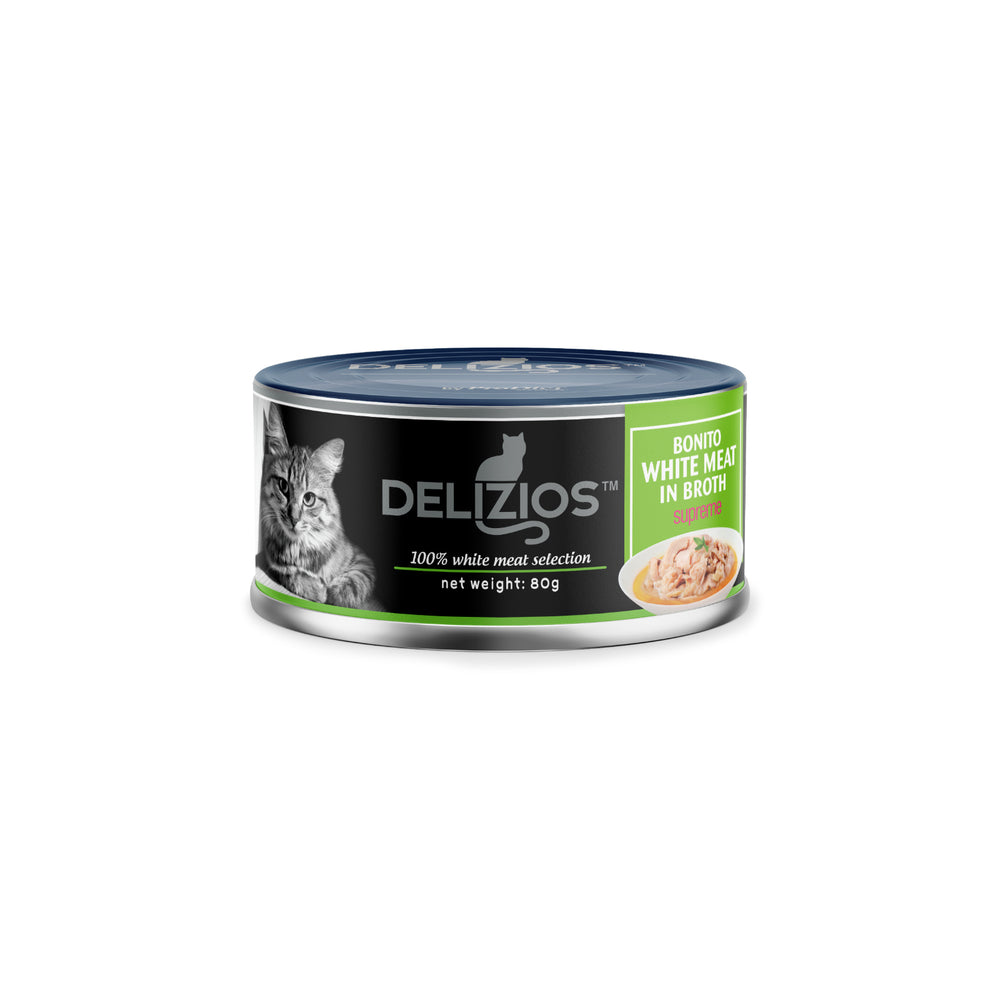 Delizios Cat Food Bonito White Meat in Broth (Supreme) 80g