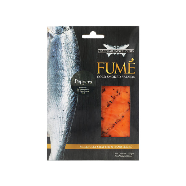 Fume Mixed Pepper Smoked Salmon 100g