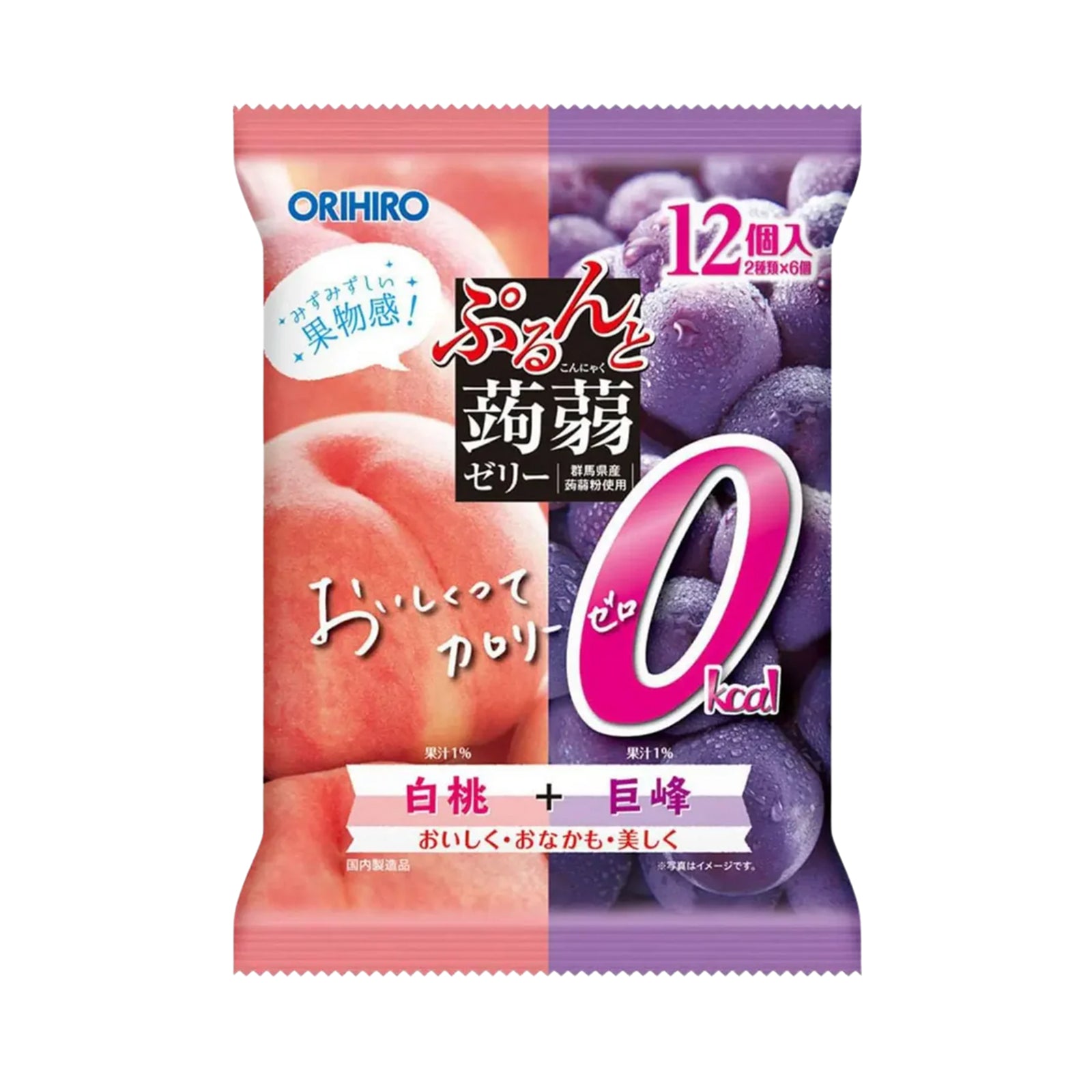 Orihiro Konjac Jelly Grape and Peach 20g x 12