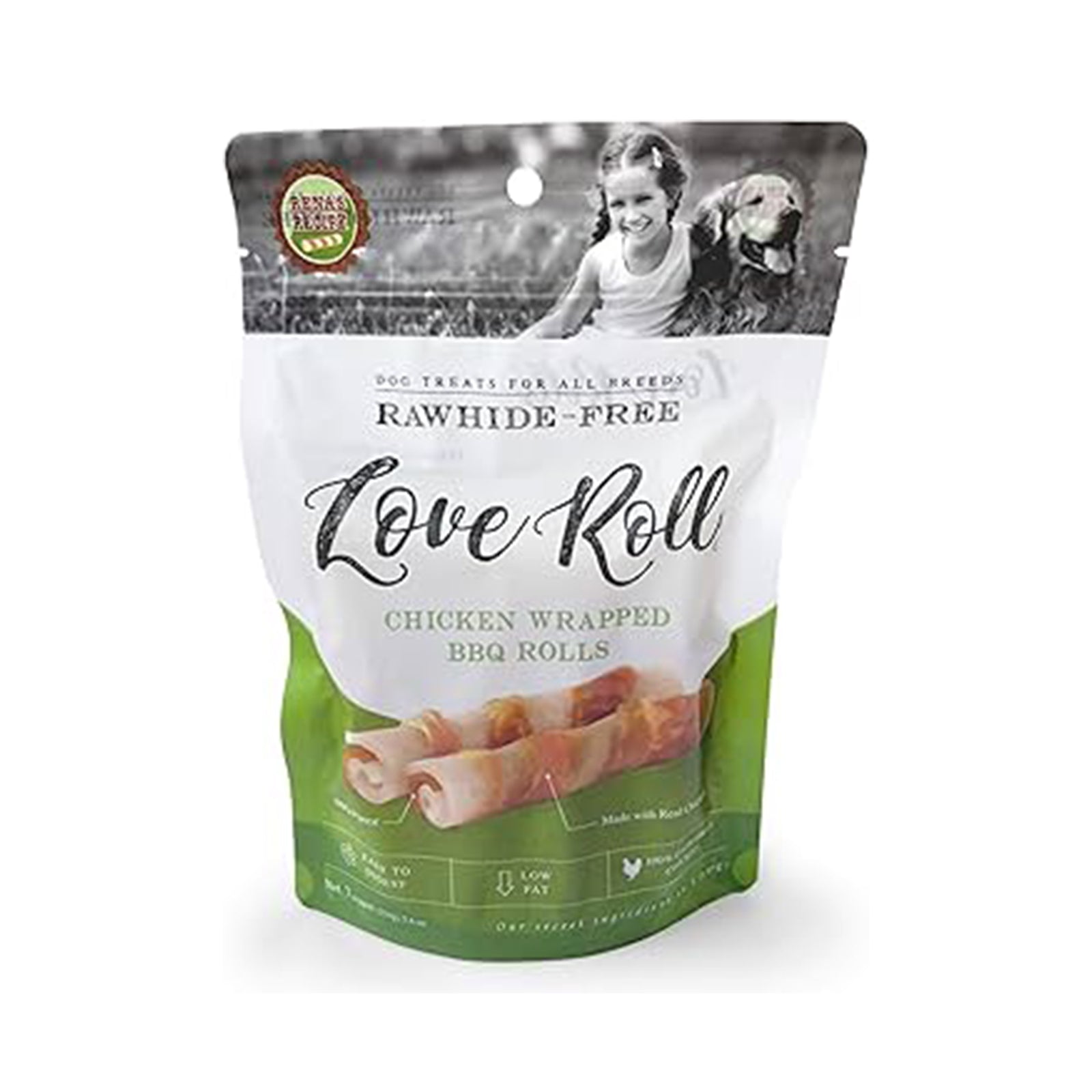 Love Chicken Wrapped Barbecue Rolls Dog Treat 154g
