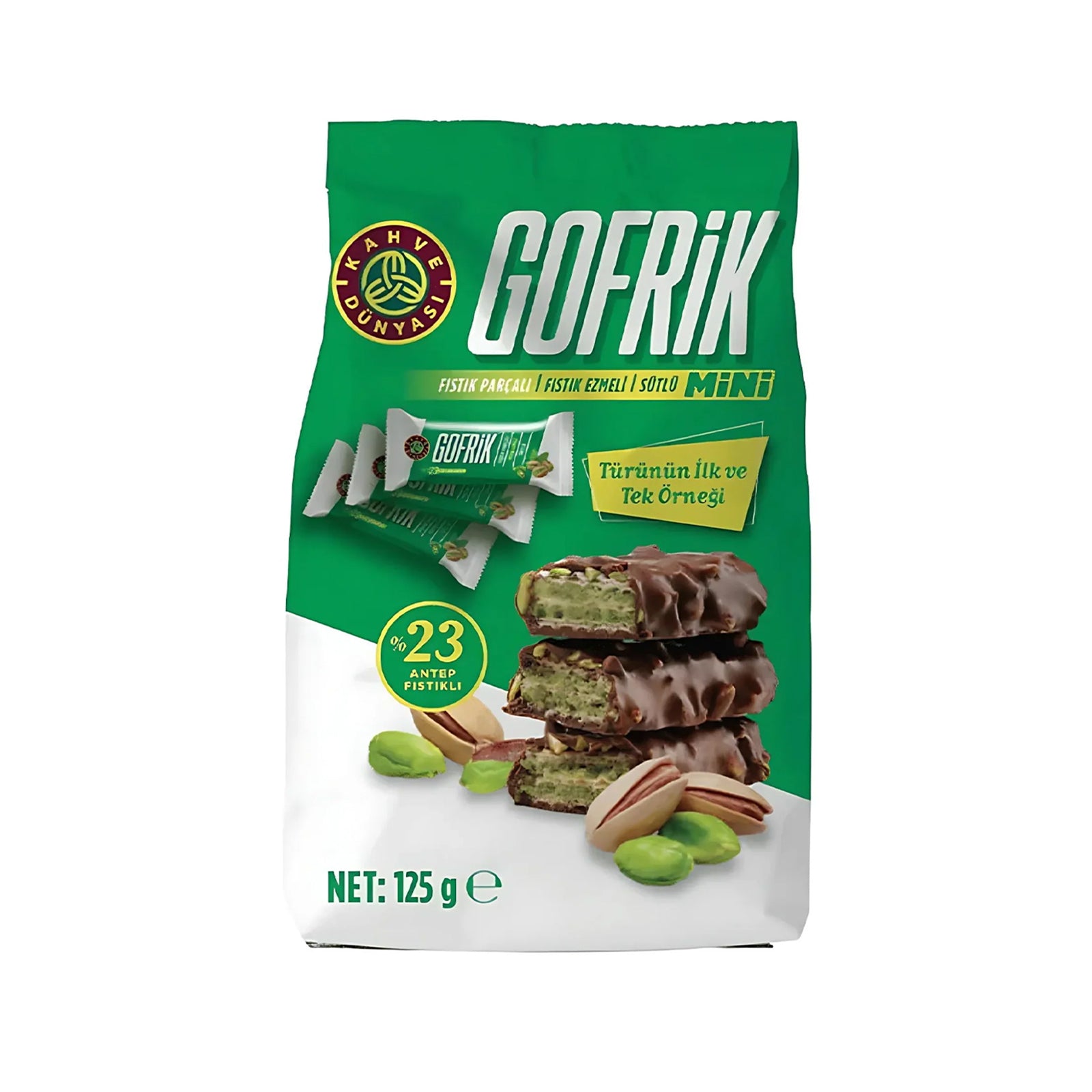 Kahve Gofrik Pistachio Mini Wafer 125g