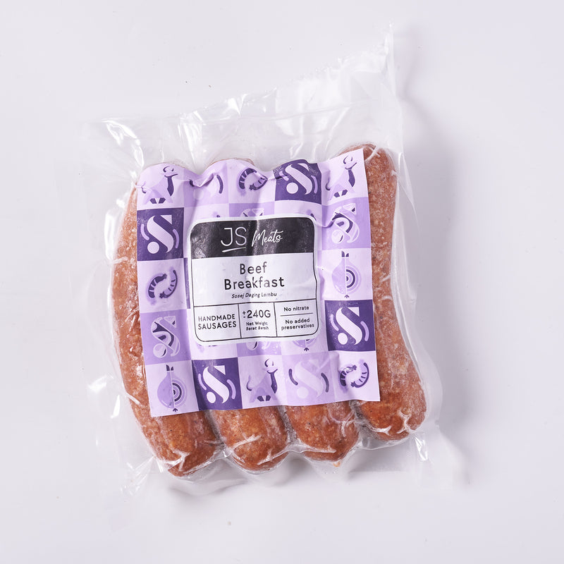 Beef Breakfast Sausage 4pcs/pack