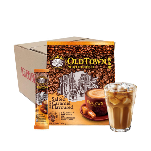 Old Town Salted Caramel Flavoured Instant 3 in 1 Premix White Coffee 31.6g x 15