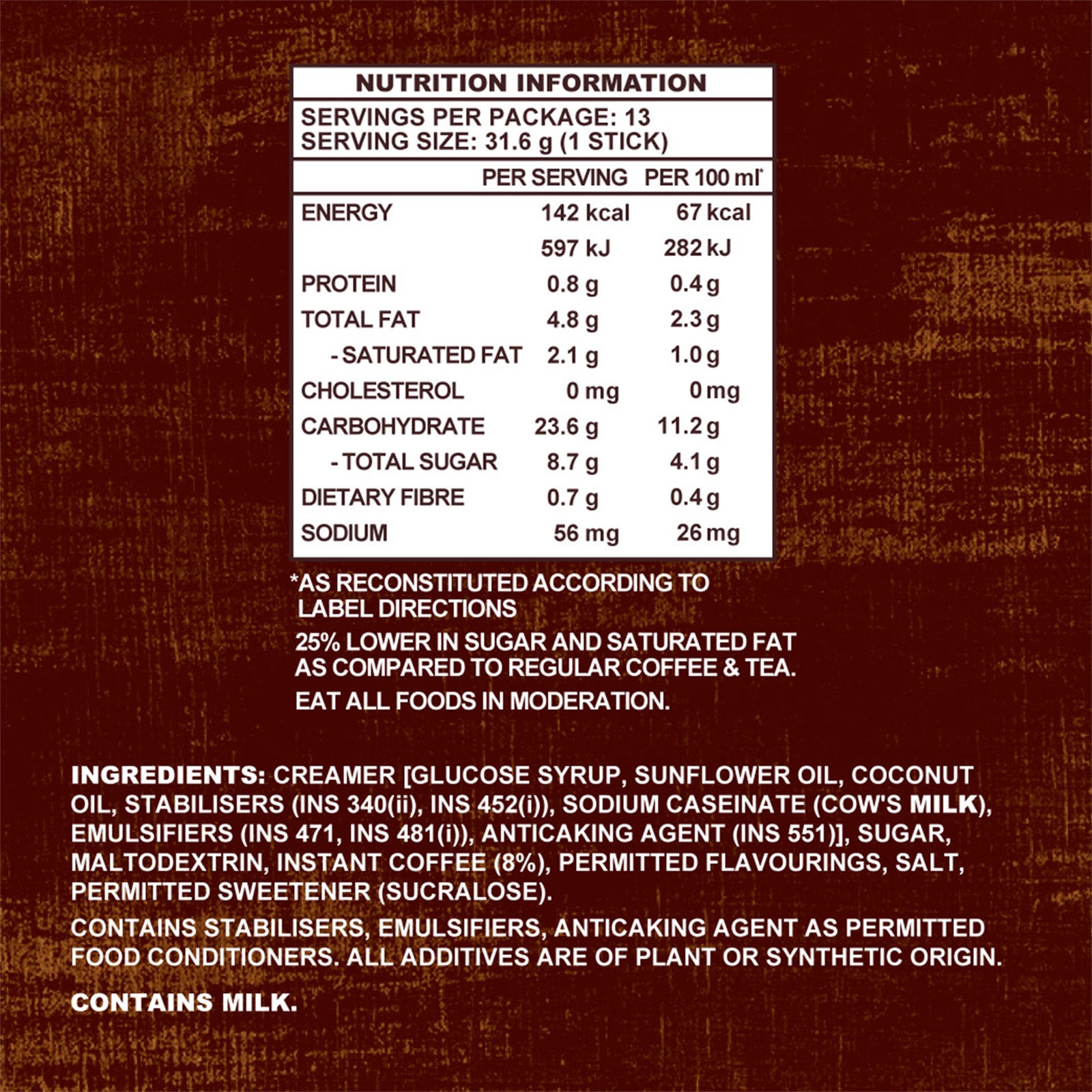 Old Town Kopitiam Smooth Roast Less Sugar 22.6g x 15