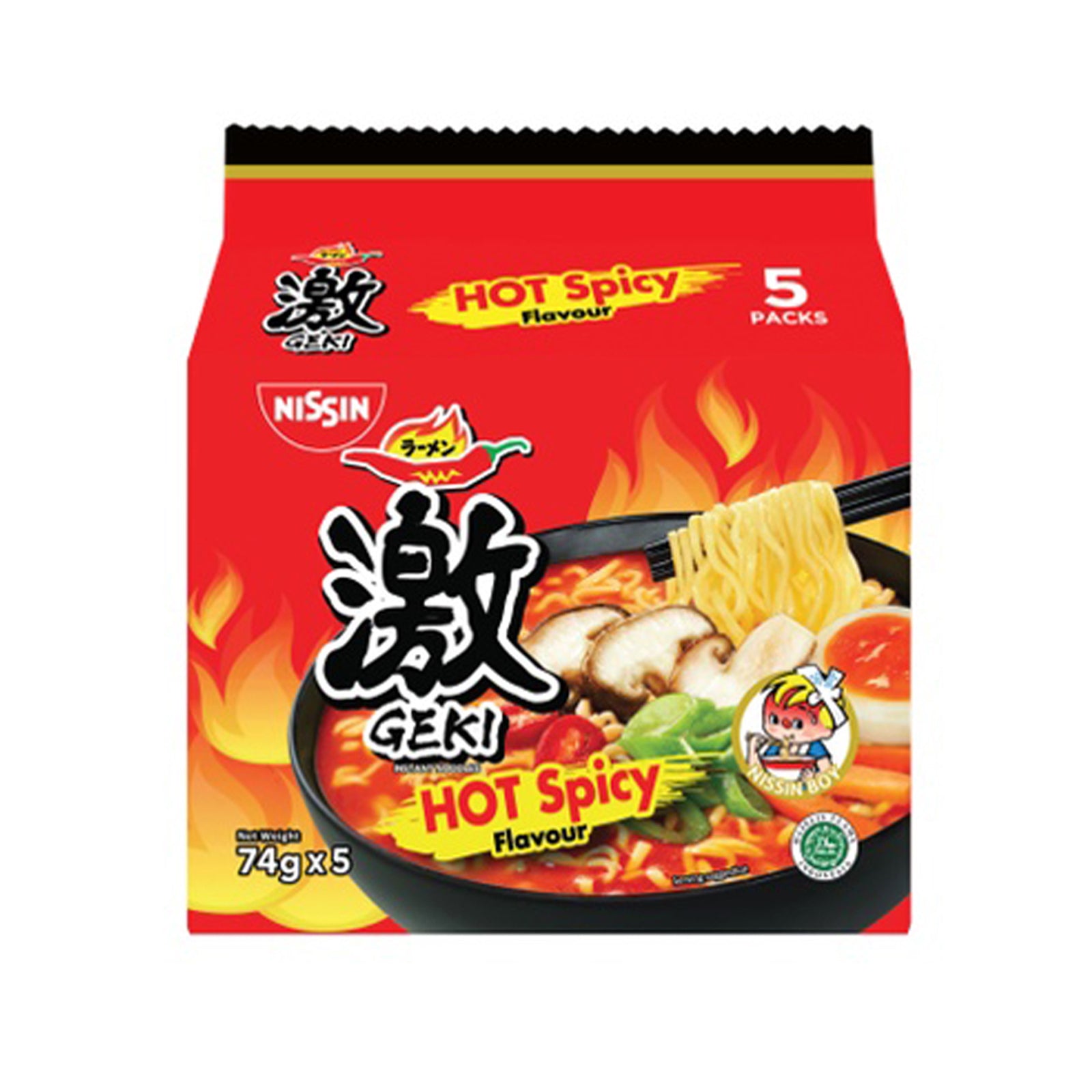 Nissin Geki Hot Spicy Flavor 74g x 5
