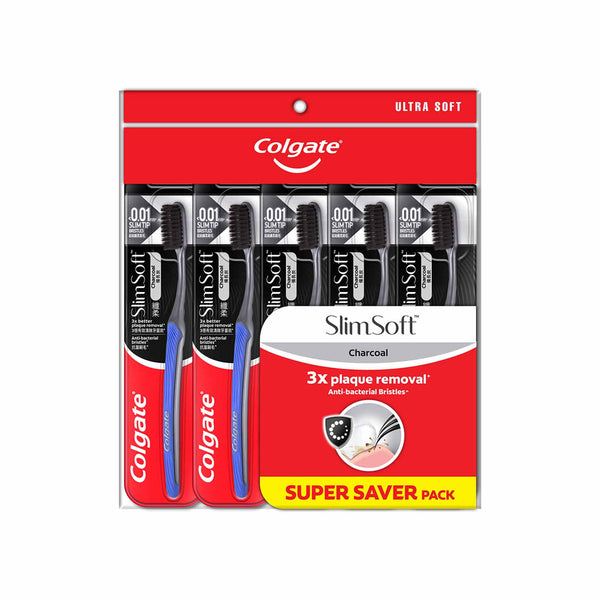 Colgate SlimSoft Charcoal Toothbrush 5pcs/pack