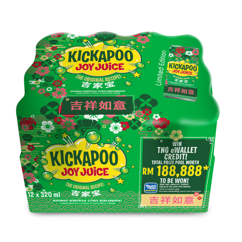 Kickapoo Carbonated Drink Can 320ml x 12