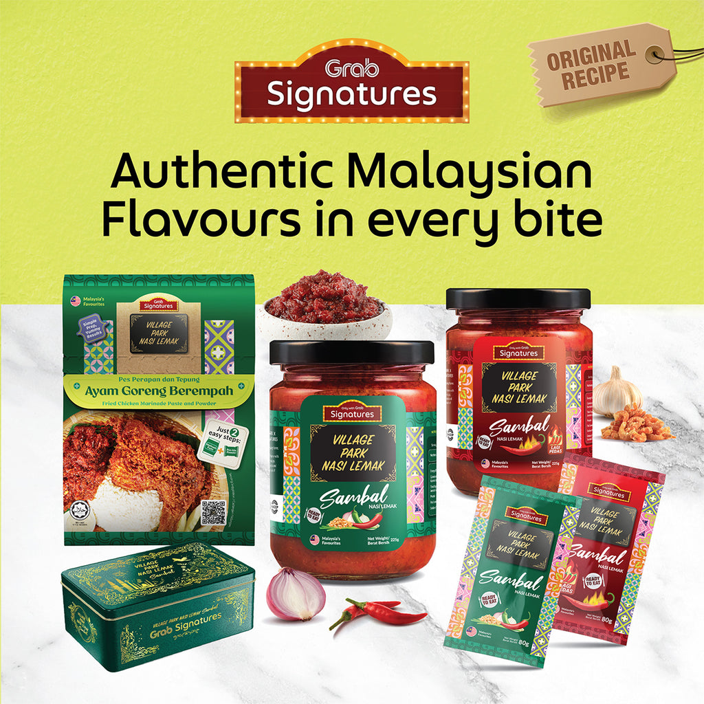 Grab Signatures Village Park Nasi Lemak Original Sambal Jar 225g