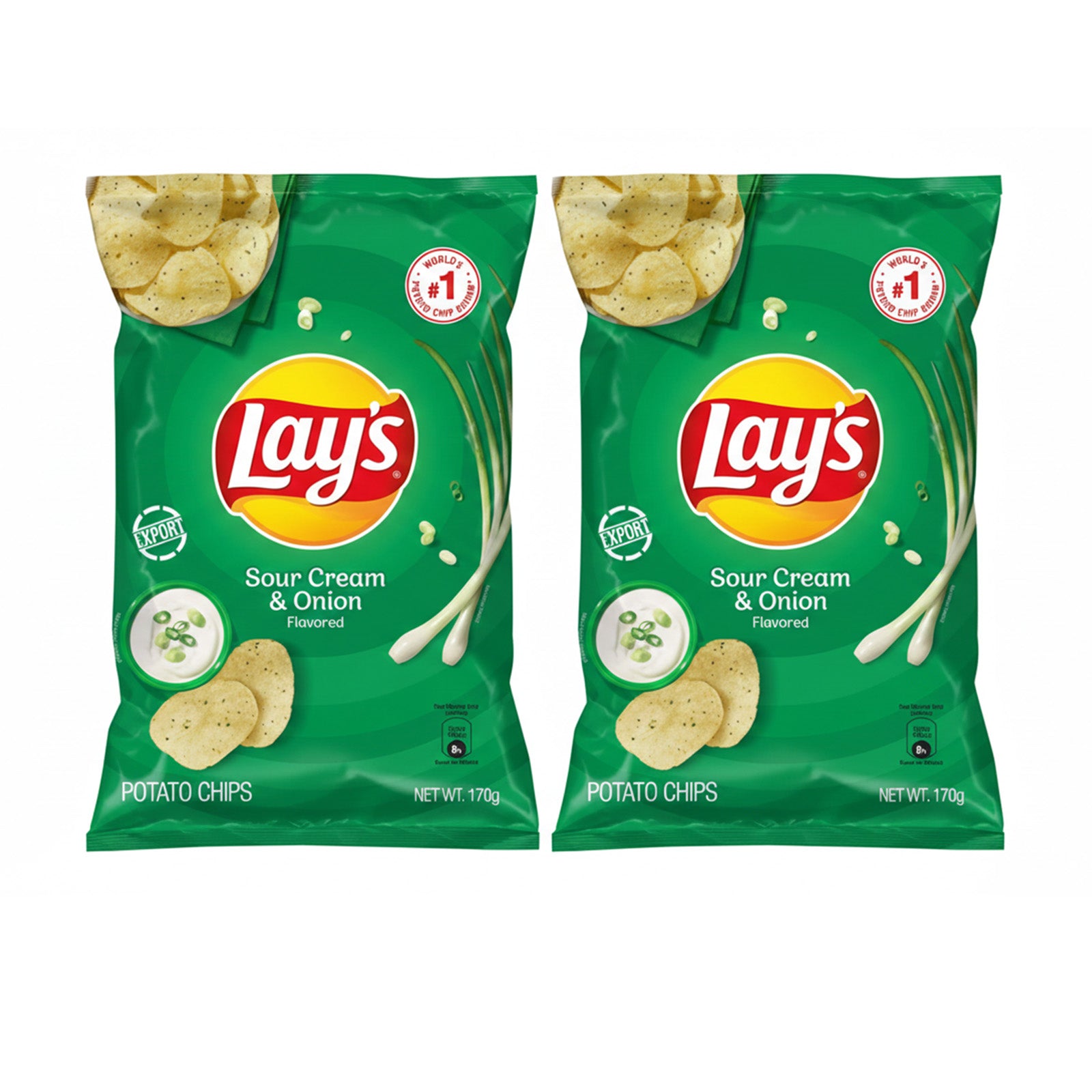 Lays Classic Sour Cream Onion 170g x 2