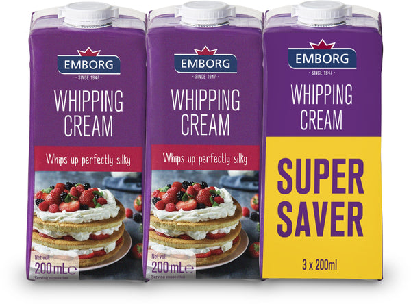 Emborg UHT Whipping Cream Value Pack 200ml x 3 (highest price)