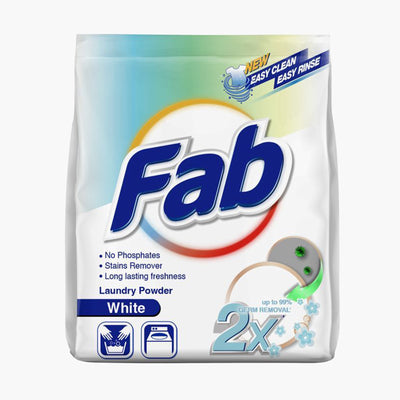 Fab Laundry Powder Detergent White 2kg