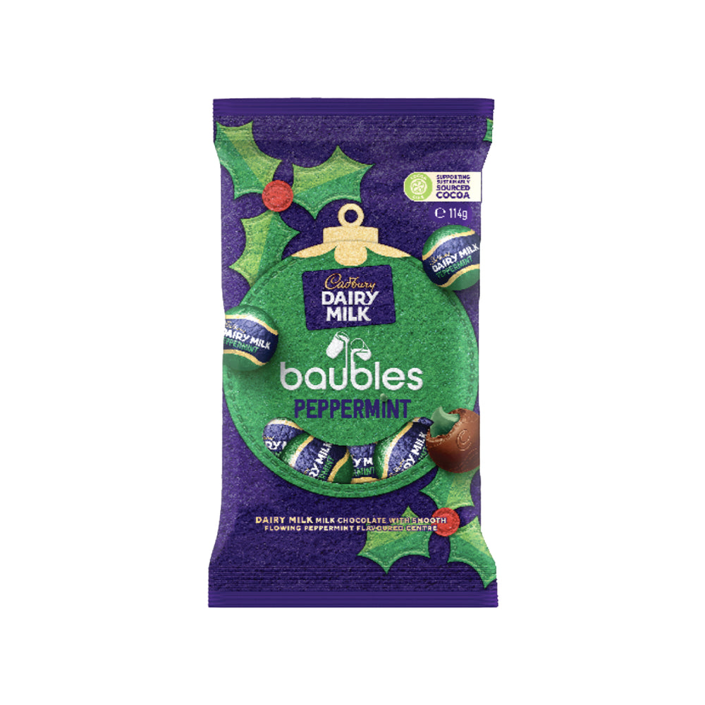 Cadbury Dairy Milk Peppermint Baubles 114g