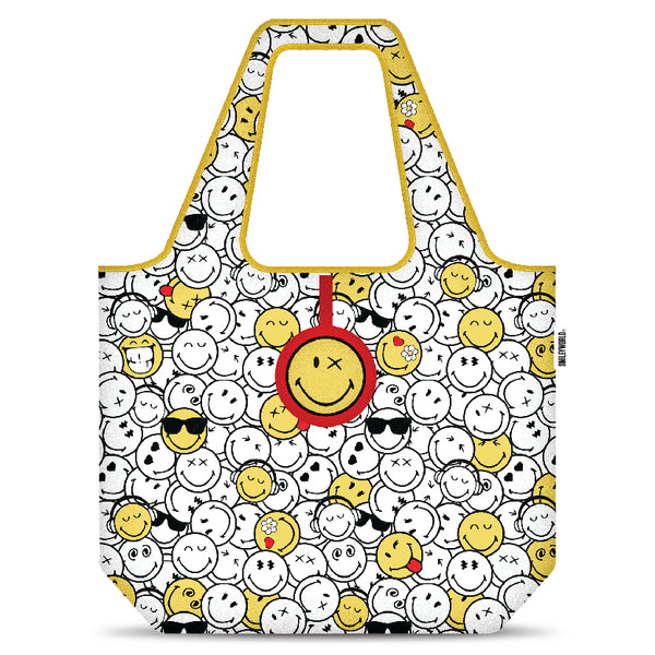 Smiley Foldable Bag (White Colour) 1unit