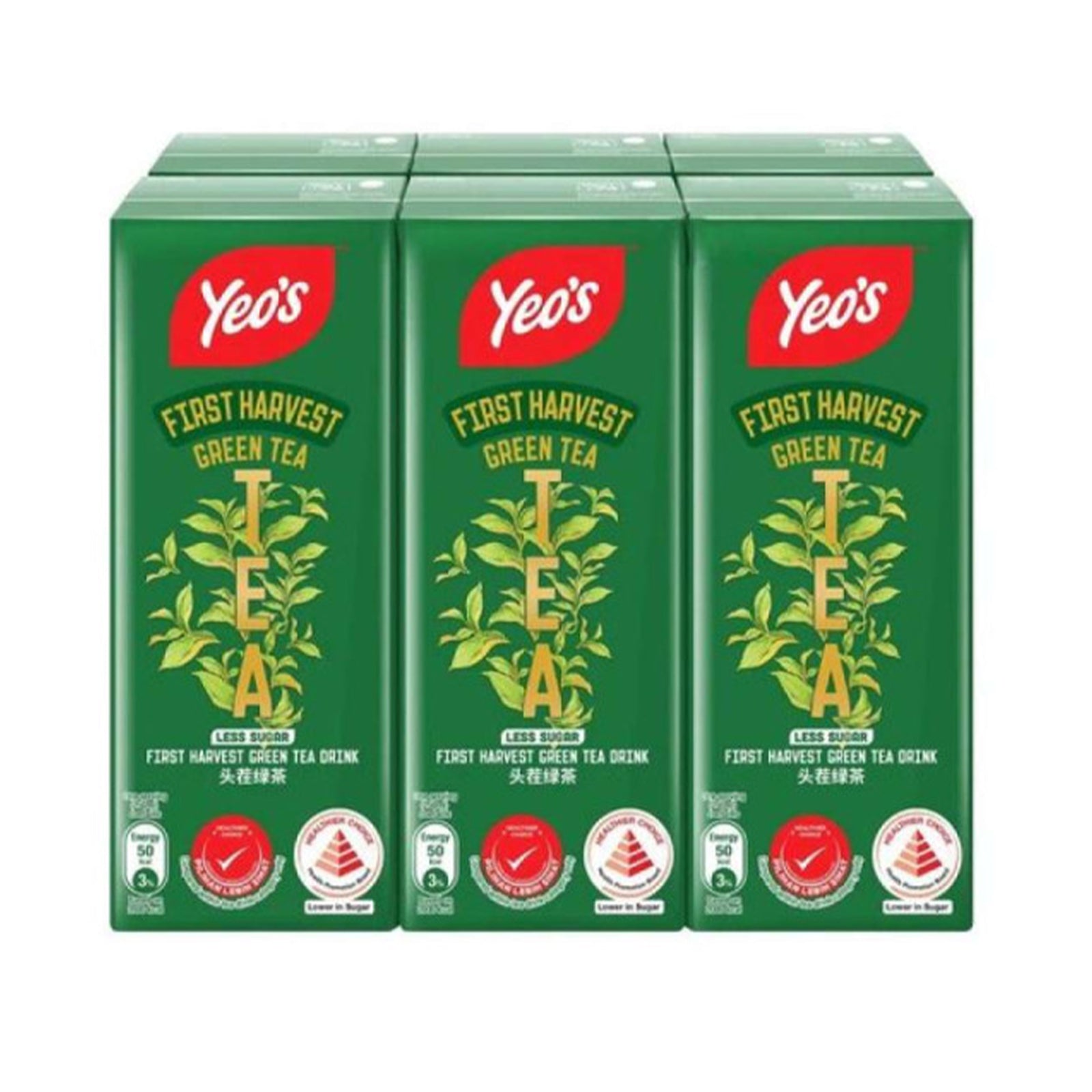 Yeo's Fresh Harvest Green Tea Tetra Pack 250ml x 6