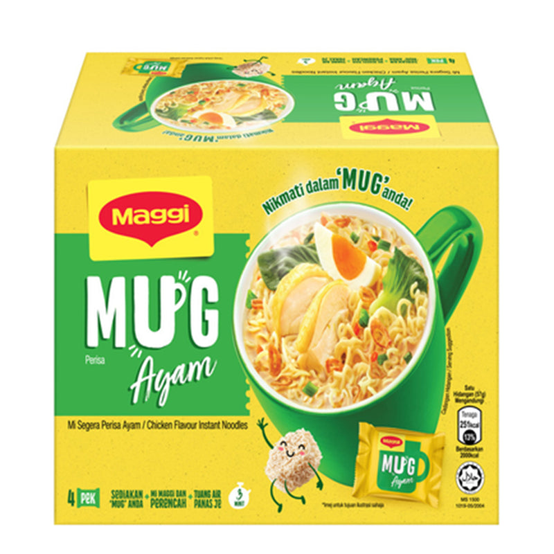 Maggi Mug Ayam (Chicken Flavour Instant Noodles) 57g x 4