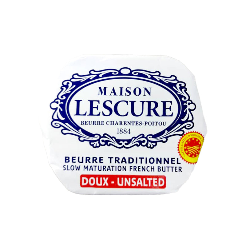 Lescure Unsalted Butter Rectangle 200g