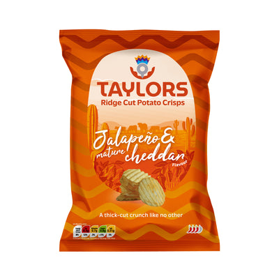 Taylors Jalapeno and Mature Cheddar Ridge Potato Chips 150g