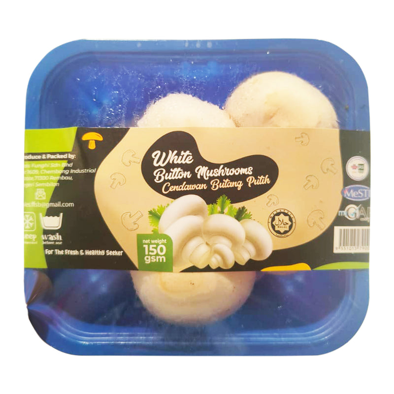 Frais Funghi Mushroom White Button (Malaysia) 150g