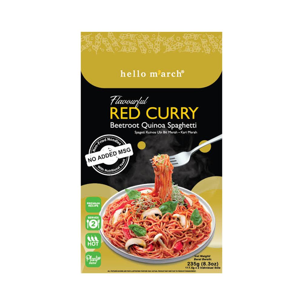 Hello M'arch Red Curry Beetroot Quinoa Spaghetti 235g