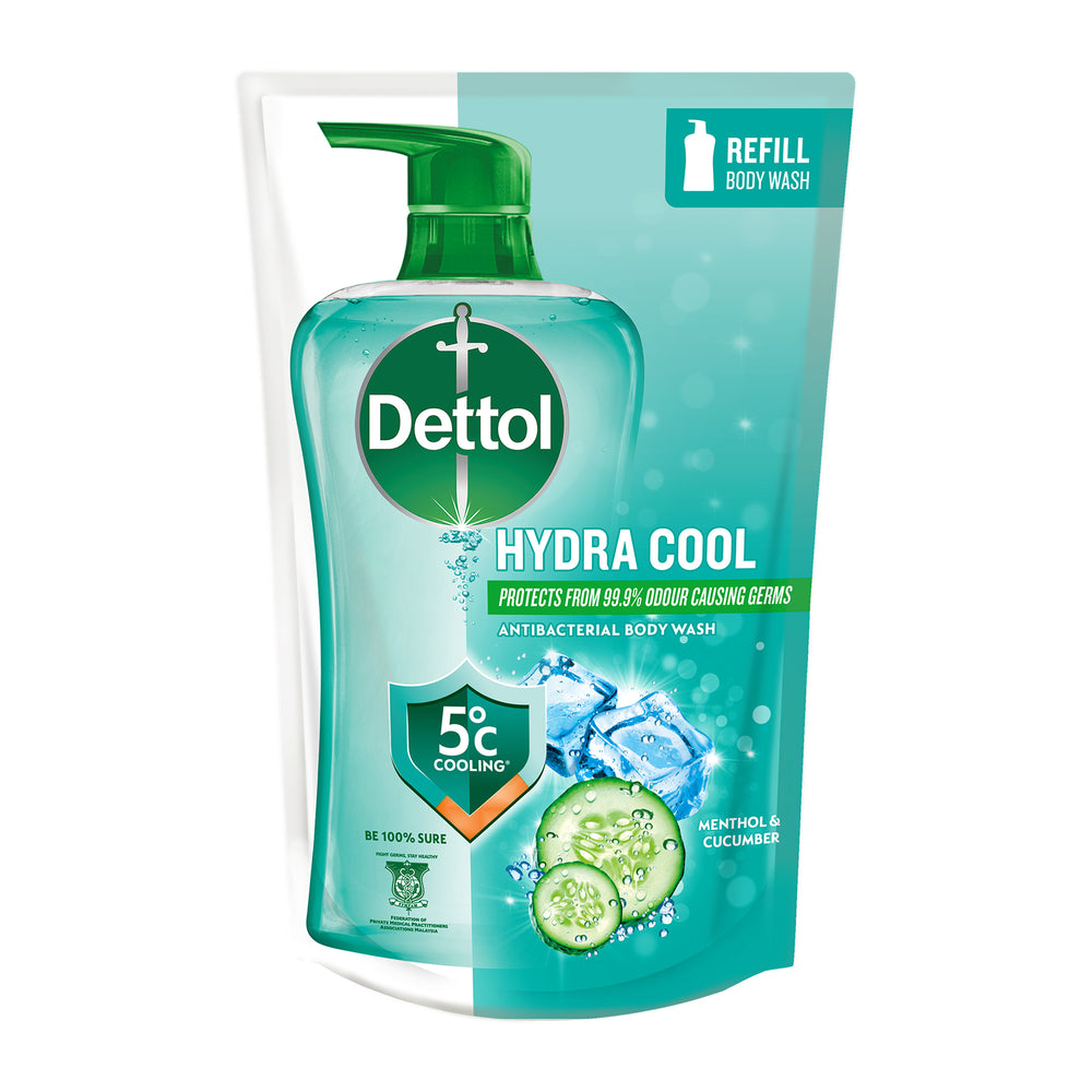 Dettol Shower Gel Hydra Cool Pouch 800g