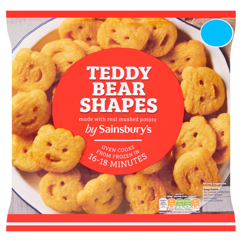 Sainsbury's Frozen Teddy Shapes Potatoes 500g