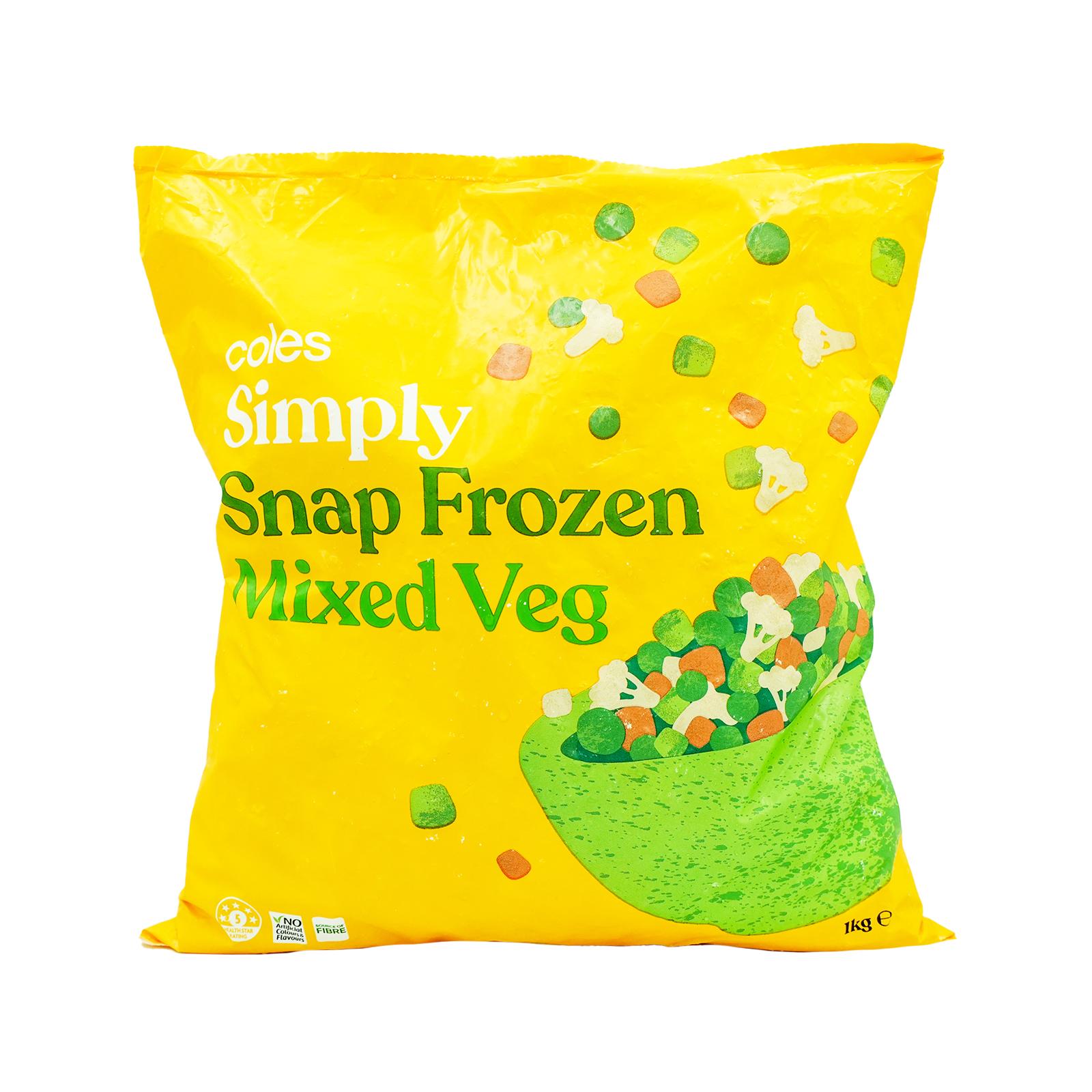 Coles Frozen Simply Mixed Vegetables 1kg