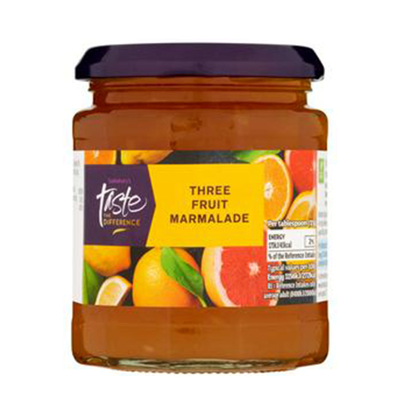 Sainsburys Taste The Difference 3 Fruit Marmalade 340g