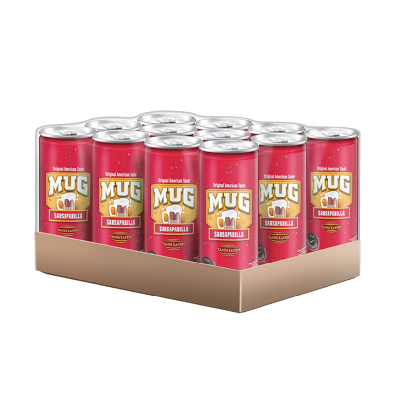 Mug Sarsaparilla Carbonated Drink Can 320ml x 12