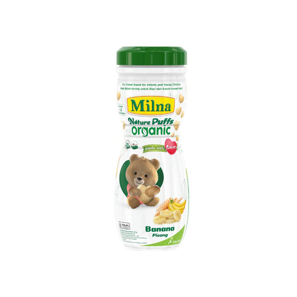 Milna Nature Puff Organic Banana (Bottle) 42g (highest price)