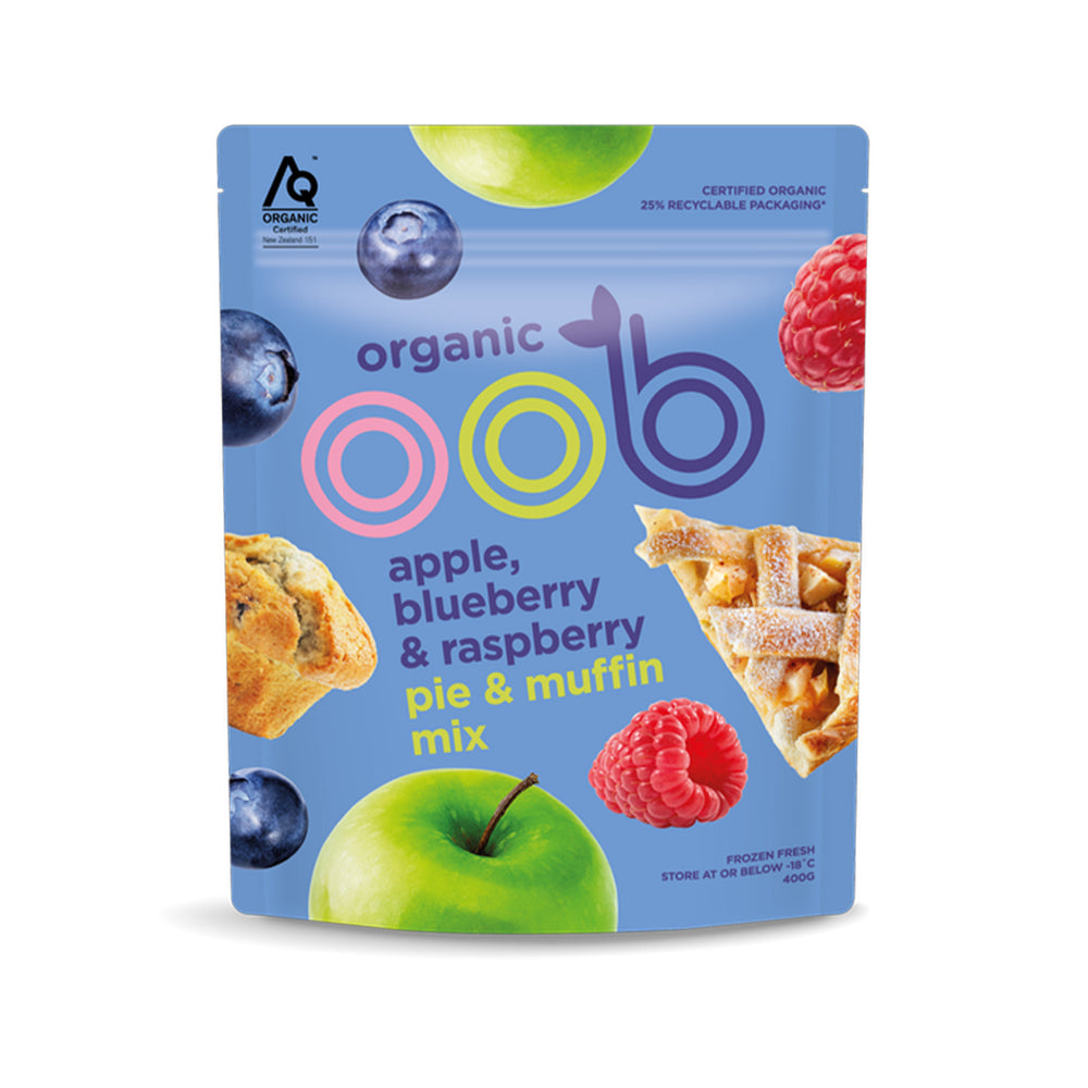 OOB Organic Apple, Blueberry And Raspberry Mix 400g