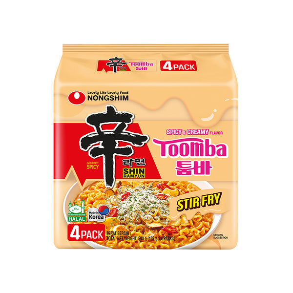 Nongshim Spicy and Creamy Toomba Shin Ramyun (Stir Fry) 137g x 4