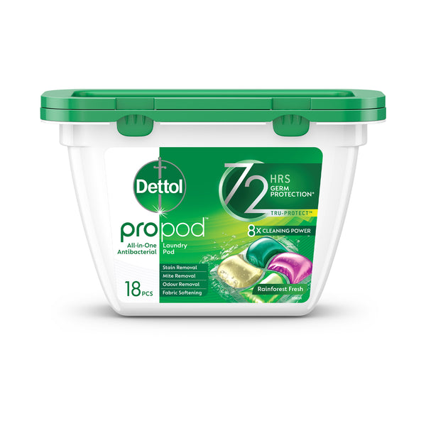 Dettol Laundry Pods Rainforrest Fresh 18pcs/pack (SG) (highest price)