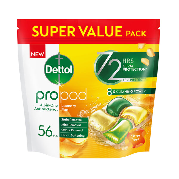 Dettol Laundry Pods Citrus Rose 56pcs/pack Refill