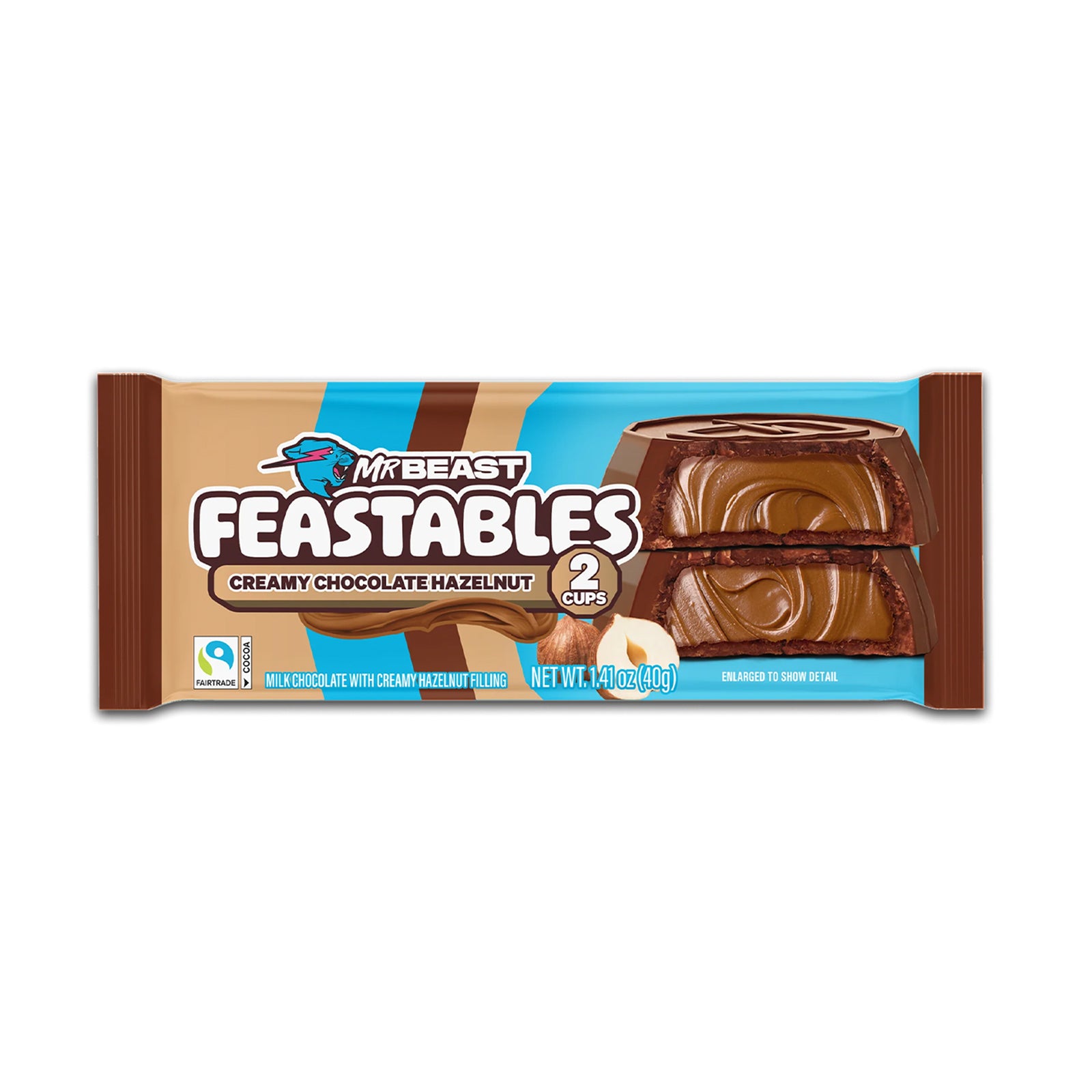 Feastables MrBeast Hazelnut Cups Bar 40g