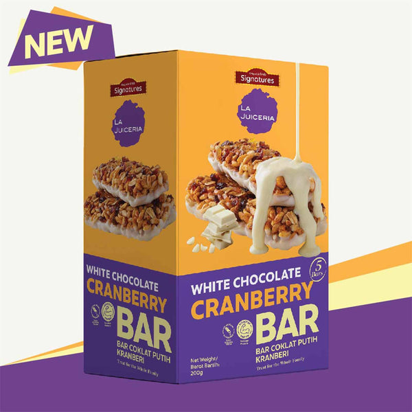 Grab Signatures Lajuiceria Whit Chocolate Cranberry Snack Bar 40g (highest price)
