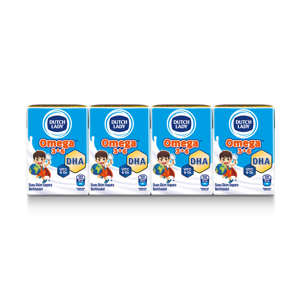Dutch Lady UHT Omega 3 & 6 Milk 125ml x 4