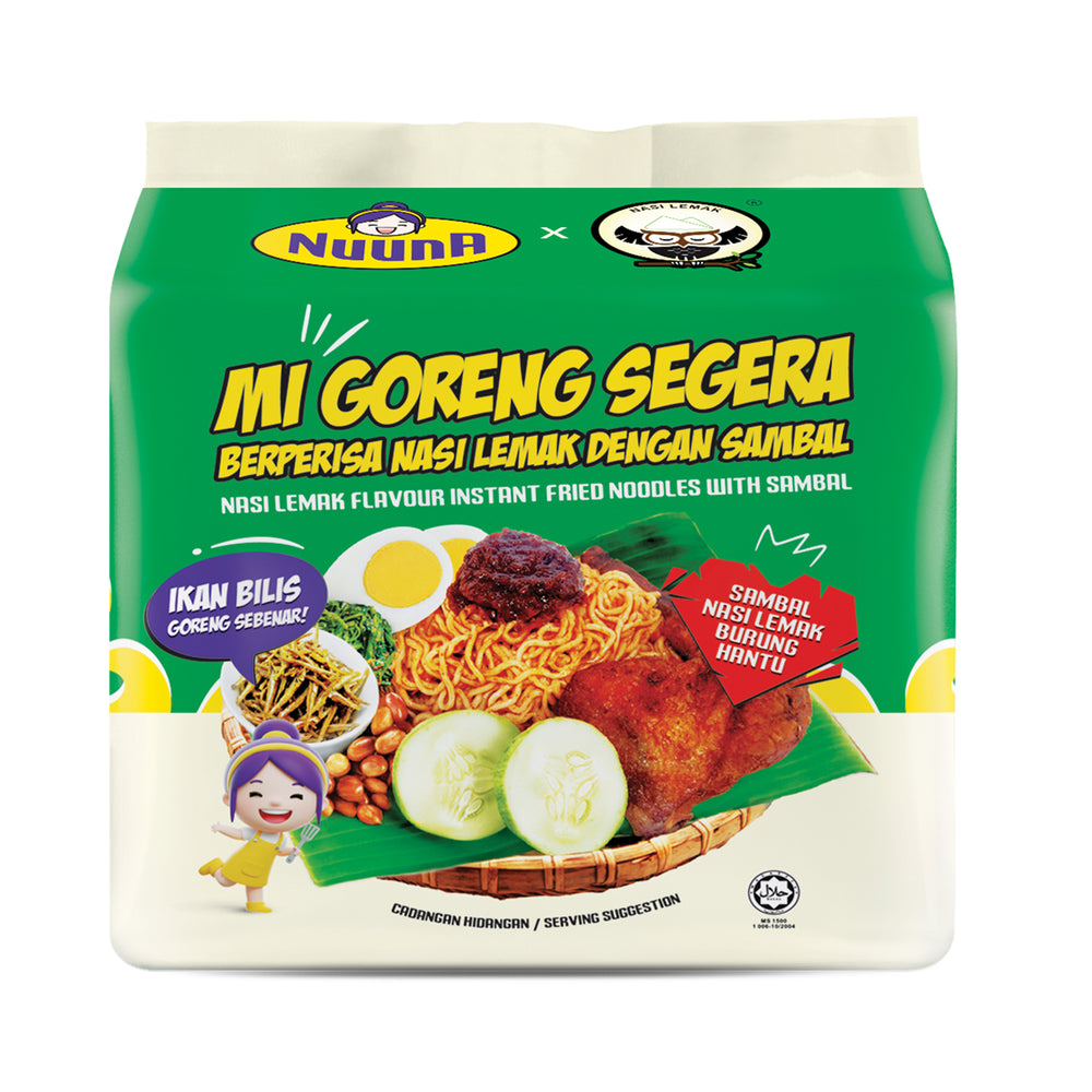 Nuuna Instant Noodle Dry Sambal Nasi Lemak Burung Hantu 92g x 4