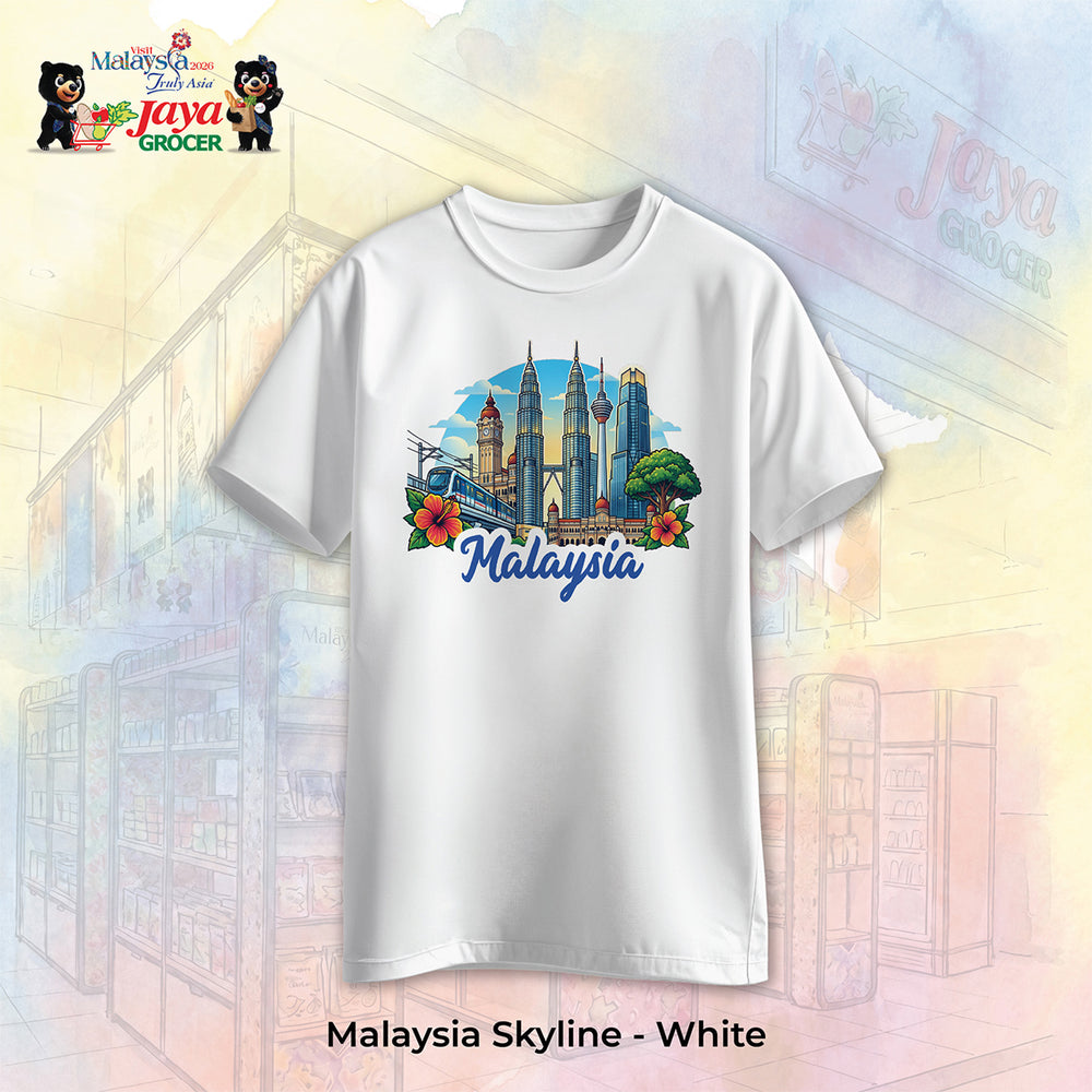 JS Apparel - Malaysia Skyline (White-M)