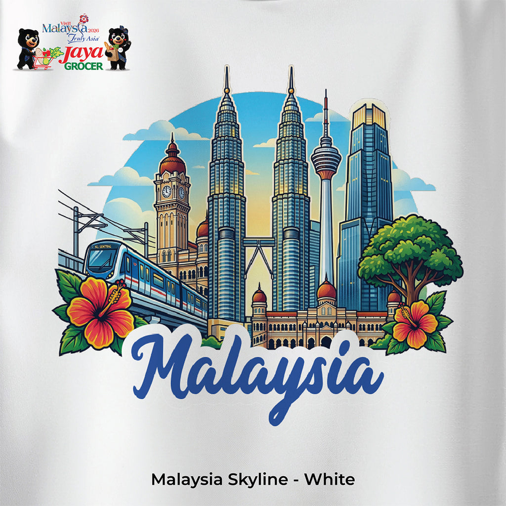 JS Apparel - Malaysia Skyline (White-L)