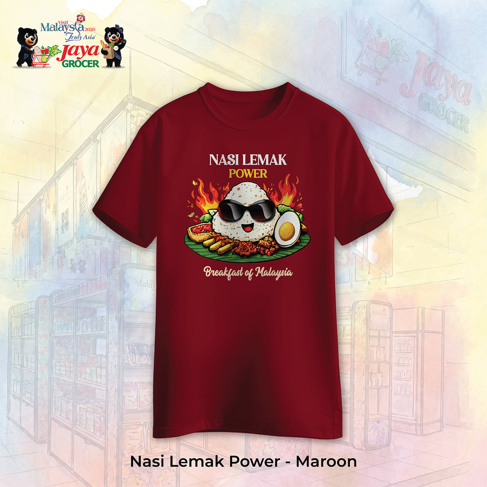 JS Apparel - Nasi Lemak Power (Maroon-M)