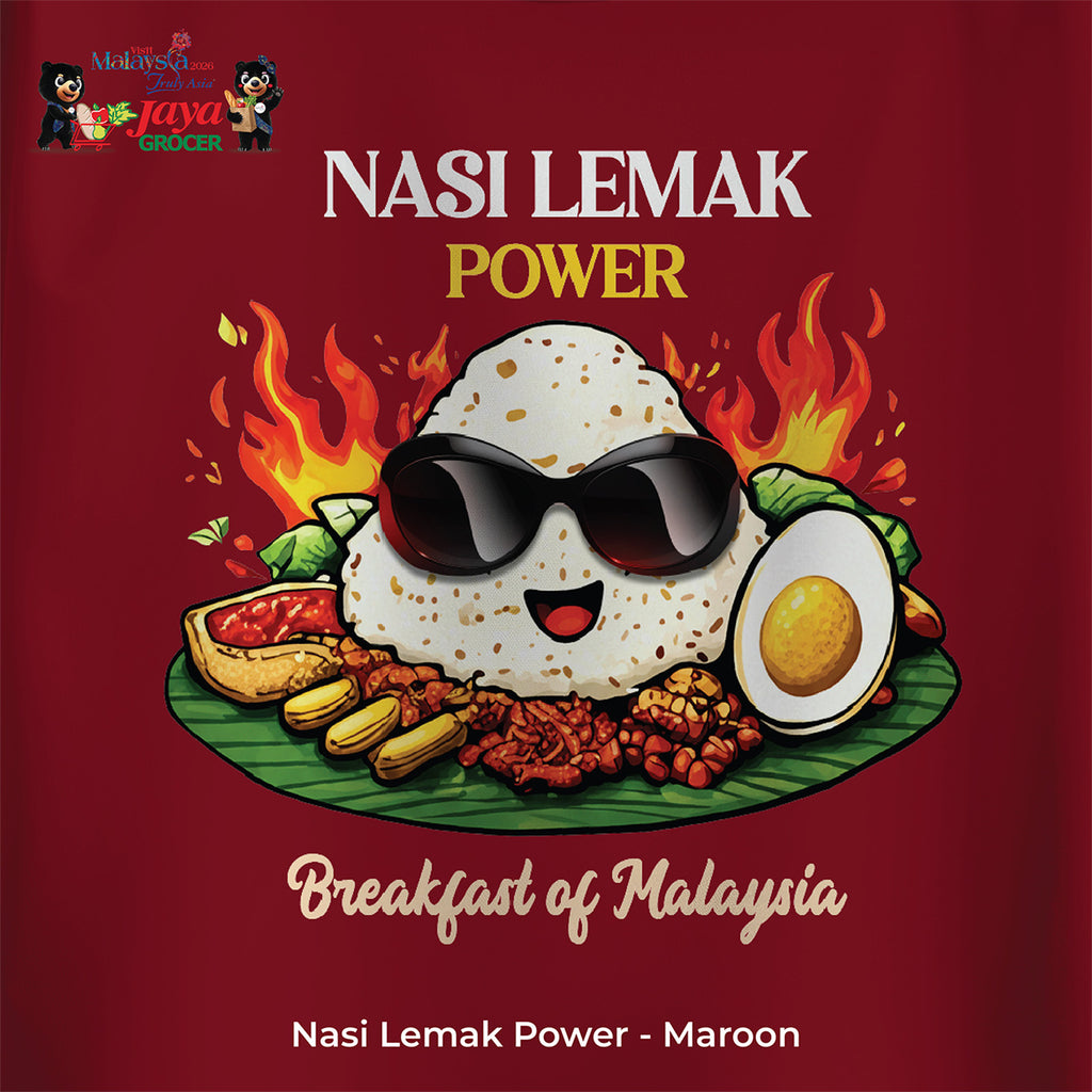 JS Apparel - Nasi Lemak Power (Maroon-XL)