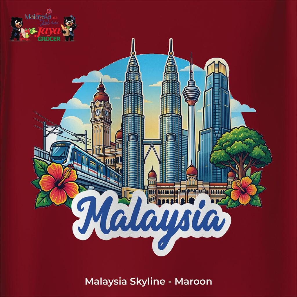 JS Apparel - Malaysia Skyline (Maroon-L)