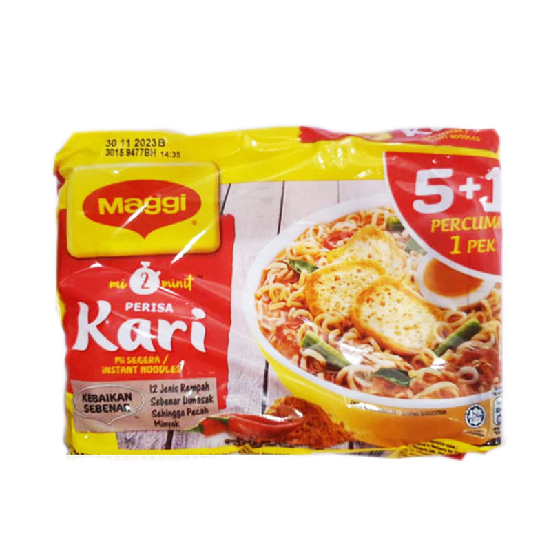 Maggi Mi Curry Instant Noodle 79g x 5 + 1
