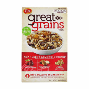 Post Cranberry Almond Crunch Great Grains Cereal 396.8g