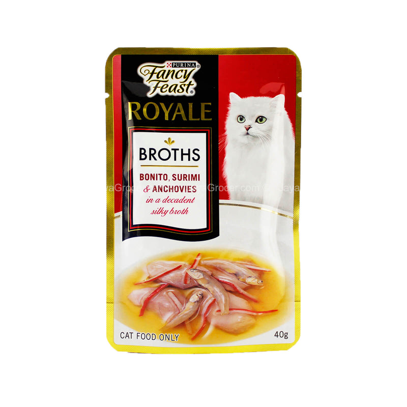 Fancy Feast Broth Bonito Surimi Anchovy 40g