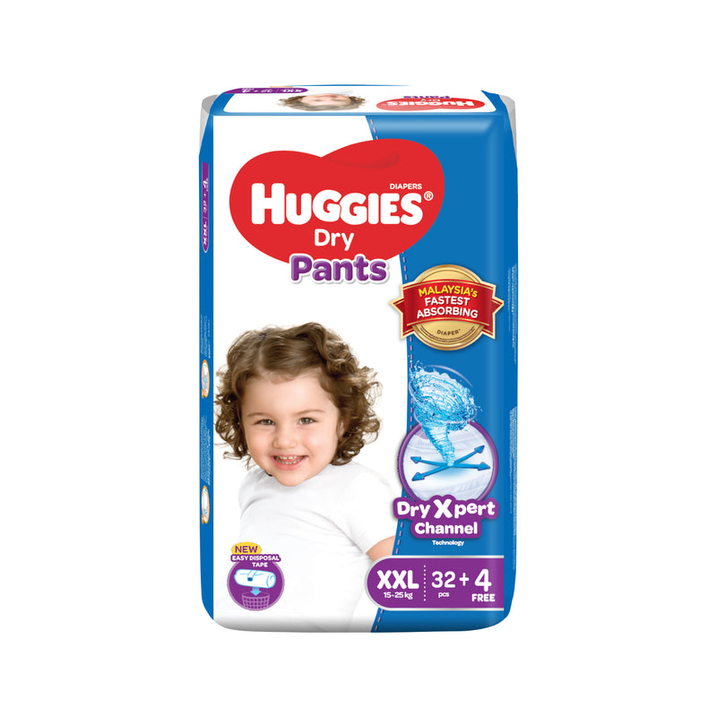 Huggies Dry Pants Baby Diapers (Extra Extra Large) (For 15-25kg baby) 32pcs/pack