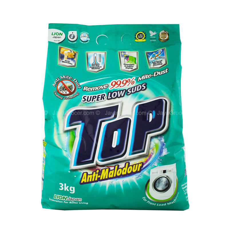 TOP Super Low Suds Anti-Malodour Powder Detergent 3kg