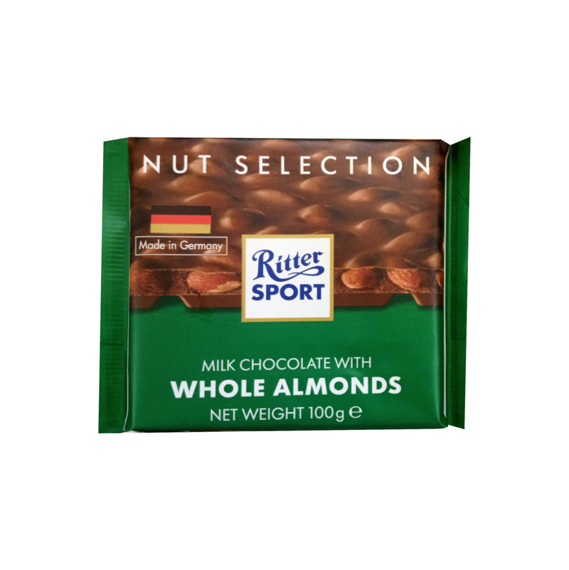 Ritter Sport Whole Almond Chocolate Bar 100g