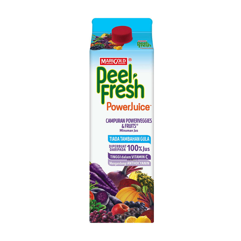 Marigold Peel Fresh Power Juice No Sugar Mixed Powervegies & Fruits Juice Drink 1L