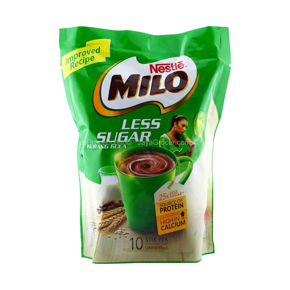 Milo Activ-Go Less Sugar Chocolate Malt Drink 27g x 10